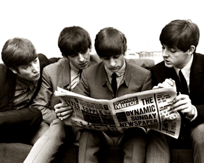 The Early Beatles Reading The News C. 1964