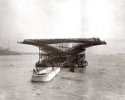 Detroit's Belle Isle Bridge Construction C. 1922