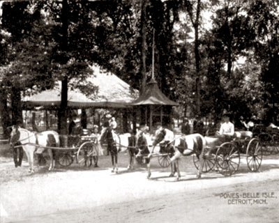 Pony Rides At Detroit's Belle Isle C.