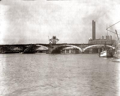 Detroit's Belle Isle Bridge Construction C. 1922