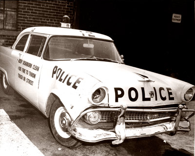 Dearborn Police Car Wreck C. 1961