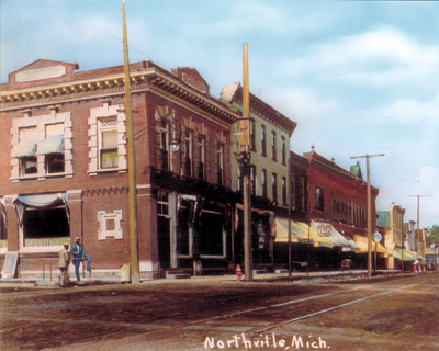 Main St. Looking East Color C. 1920