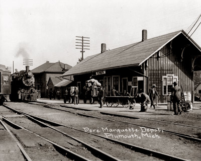 Plymouth Train Depot W. Train C. 1901