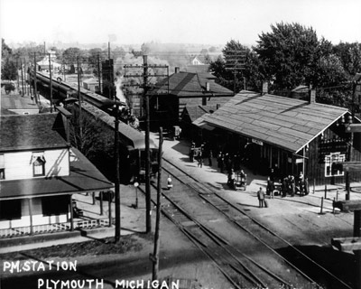 Plymouth's Train Depot Aerial  C. 1900