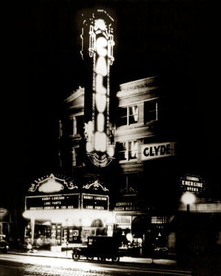 Dearborn's Calvin Theatre @ Night  C. 1928