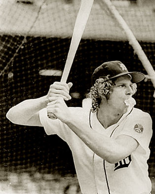 Detroit Tigers Mark Fidrych At Bat C.