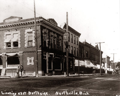 Northville's Main Street Looking East C. 1920