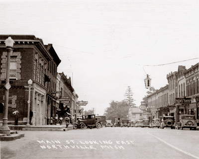 Northville's Main Street C. 1928