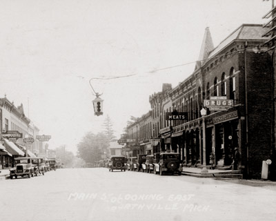 Northville's Main Street South Side C. 1925