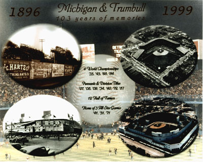 Tigers Stadium Collage 1896 to 1999